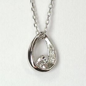 プラチナ・ダイヤモンド0.04ct(H&C・鑑別書カード付) シズク プラチナ・ダイヤモンド0.04ct(H&C・鑑別書カード付) シズク