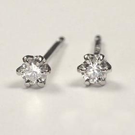 K10WG・ダイヤモンド0.1ct（SIクラス・鑑別書カード付