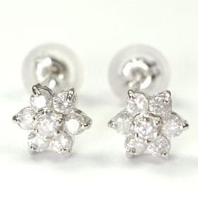 ダイヤモンドフラワーピアス -ジュエリー通販 Dianpool