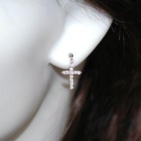 プラチナ ダイヤモンド 合計0.5ctupクロスピアス