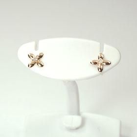 K18PG・ダイヤモンド0.025ct フラワーピアス - DIAN POOL