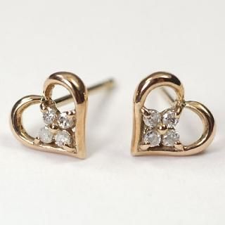 ハートのダイヤモンドピアス -ジュエリー通販 Dianpool ハートのダイヤモンドピアス -ジュエリー通販 Dianpool