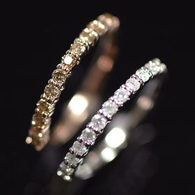 天然ダイヤモンド0.3ct 選べるエタニティーリング エタニティ