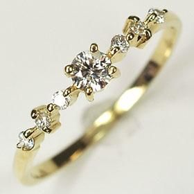 K18YG・ダイヤモンド0.2ct（SIクラス・鑑別書カード付） 7ストーン