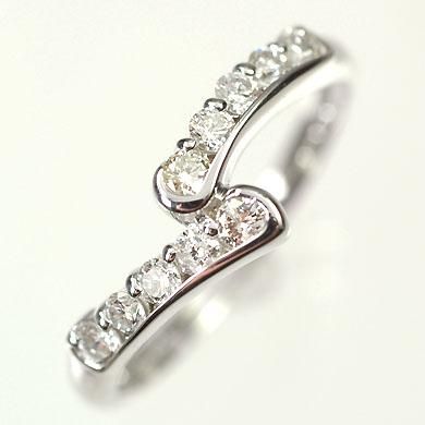 K18WGダイヤ0.3ctリング