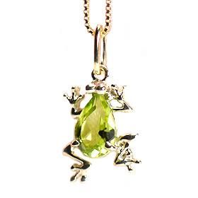 カエル　k10 ペリドット　ネックレス　チェーン　SV925 ４０センチ カエルk10 ペリドットネックレスチェーンSV925 40センチ