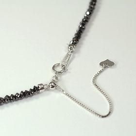 K18WG・ブラックダイヤモンド30ct（ミドルグレード） ネックレス