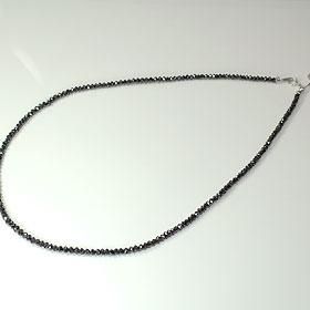 K18WG・ブラックダイヤモンド30ct（ミドルグレード） ネックレス