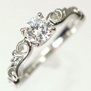 【婚約指輪】プラチナ・ダイヤモンド0.5ct（F・VVS・3EX・H&C・鑑定書付）　エンゲージリング