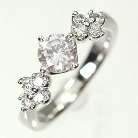 プラチナ　ダイヤモンド付き　リング　7号 ダイヤ リング プラチナ 0.5ct VVS 鑑定書付き 7号