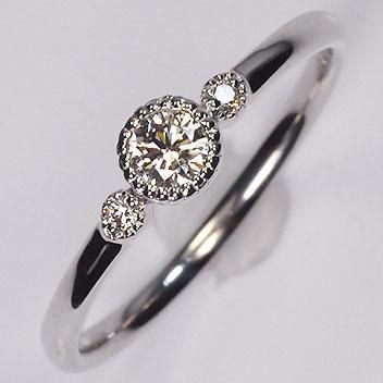プラチナ・ダイヤモンド0.152ct(H&C・鑑別書カード付 プラチナ・ダイヤモンド0.152ct(H&C・鑑別書カード付