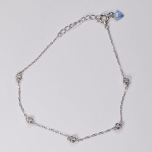 K18WG・ダイヤモンド0.2ct プレミアステーションブレスレット - DIAN
