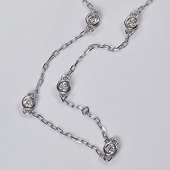 K18WG・ダイヤモンド0.2ct プレミアステーションブレスレット - DIAN