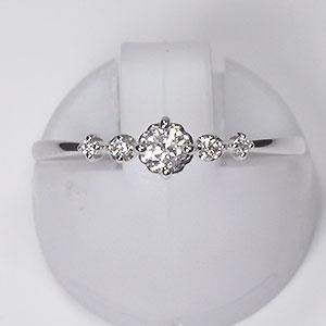 #ラスト価格 クロスデザイン プラチナダイヤモンドリング size13 婚約指輪】プラチナ・ダイヤモンド0.13ct（SIクラス・鑑別書