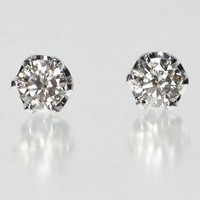 プラチナ！天然ダイヤ0.20ct  1粒ピアス！！