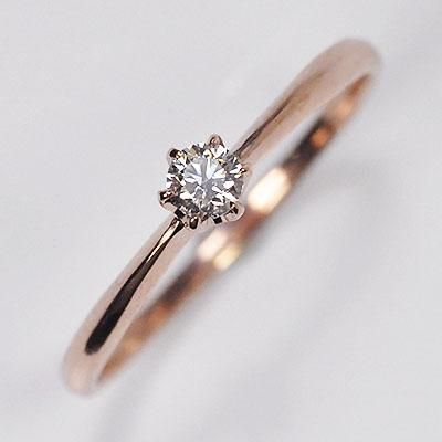 期間限定セール！71％OFF！ K10PG・ダイヤモンド0.1ct（SIクラス・鑑別書カード付） ソリティアリング 婚約指輪 一粒リング - DIAN  POOL ダイアンプール - ジュエリー通販 -