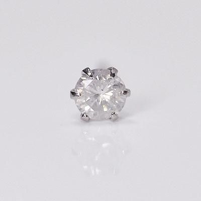 プラチナ・ダイヤモンド0.1ct シングルピアス 片耳用 - DIAN