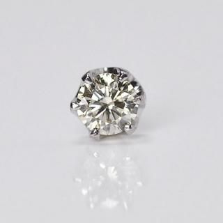 ギラギラ！ 計0.5ct ダイヤモンド 一粒 プラチナ 6本爪 ピアス 鑑別