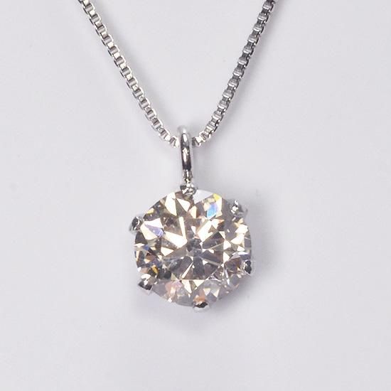 ダイヤネックレス　プラチナ ダイヤモンド プラチナネックレス(ペアシェイプ/4月誕生石/GIA