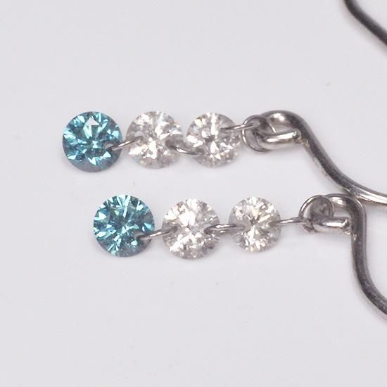 ダイヤモンド付きフックピアスプラチナ 楽天市場】Pt900 プラチナ 一粒ダイヤモンド フック ピアス【0.5