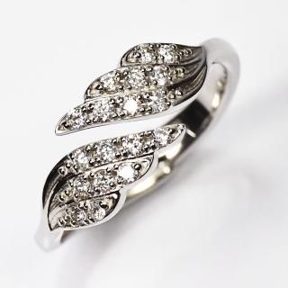 プラチナリングフリーサイズ プラチナ・ダイヤ0.25ct オープンフリーリング フリーサイズ