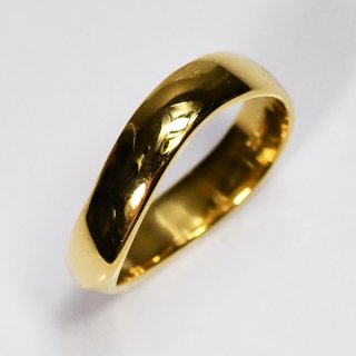 K18 18金イエローゴールド ひねりリング（指輪）