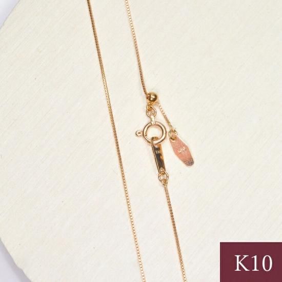 K10PG ベネチアンチェーン ネックレス K10PG ピンクゴールド スライド式ベネチアンチェーン 45cm 幅0.5mm