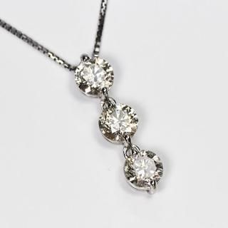 スリーストーンダイヤモンドネックレス -ジュエリー通販 Dianpool