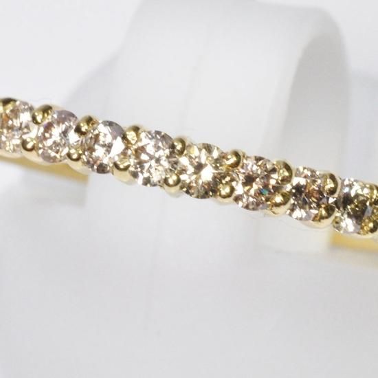 K18 ダイヤモンド0.3ct SIクラス ハーフエタニティリング