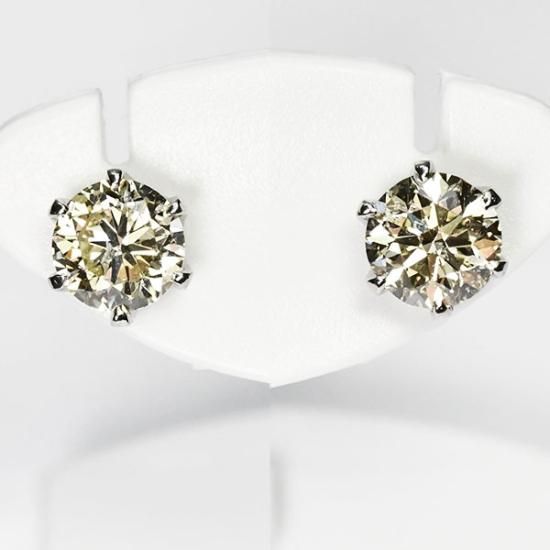 一粒ダイヤピアス１ctオーバー プラチナ・ダイヤモンド1.0ct（K～M・SIクラス・GOOD・鑑定書付