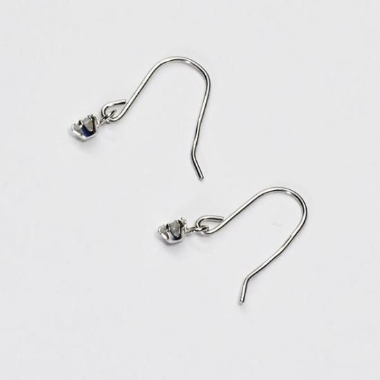 K10WG ダイヤモンド0.1ct フックピアス K10WG・ダイヤモンド0.1ct フックピアス ジプシーピアス - DIAN