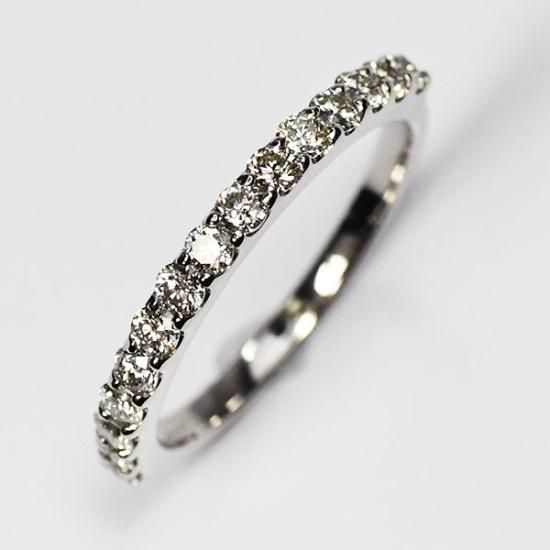 プラチナ・ダイヤモンド0.5ct（鑑別書付） ハーフエタニティ