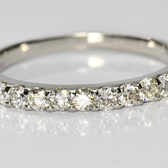 プラチナ・ダイヤモンド0.5ct（鑑別書付） ハーフエタニティ