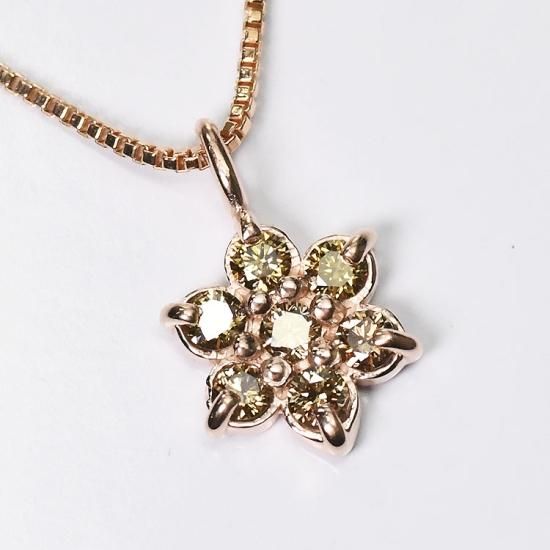 シャンパンドリーム ブラウンダイヤモンド　ネックレス シャンパンドリーム ブラウンダイヤモンド 一粒ネックレス 0.3ct