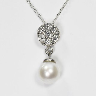 花珠真珠 6mm珠 ダイヤモンド0.2ct ミステリアスフラワー＆パールネックレス アコヤ本真珠