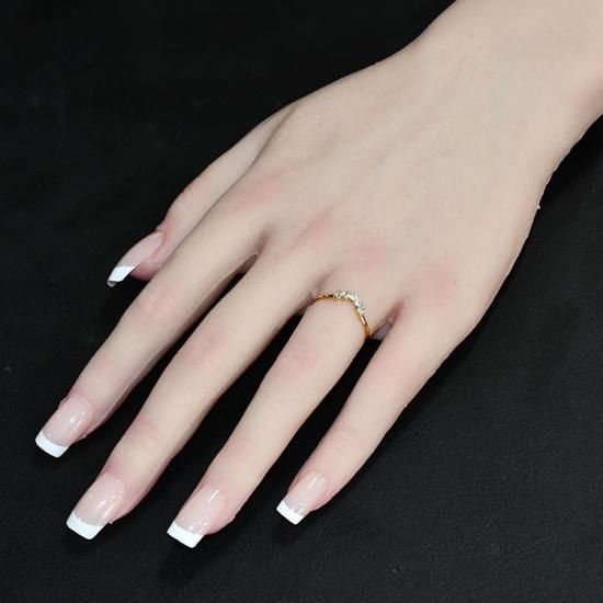 V字型ストーン付きリング V字型ストーン付きリング 送料無料】 リング V字 ストーン付き