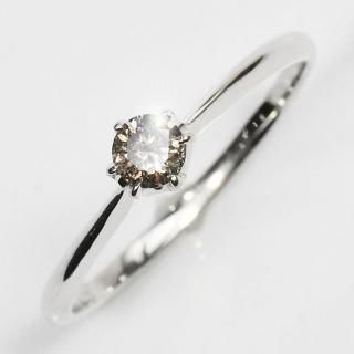 天然ダイヤモンド0.15ct×ホワイトゴールド エレガンスリング