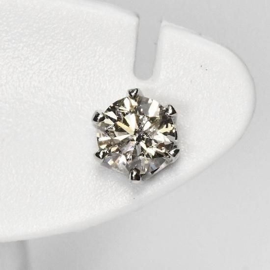 PT１．２ｃｔ　片耳ピアス　ＰＴ天然ダイヤモンド ダイヤモンド ピアス 片耳用 2ct I1 I POOR プラチナ 中央宝石