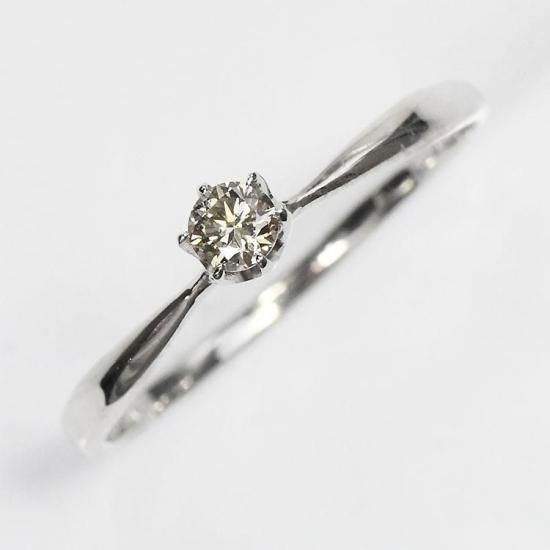 婚約指輪 プラチナ・ダイヤモンド0.1ct（SIクラス・鑑別書カード