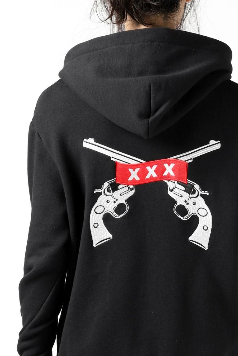 roarguns x GOD SELECTION XXX ZIP HOODIE ROARXXXS PRINT & XXX
