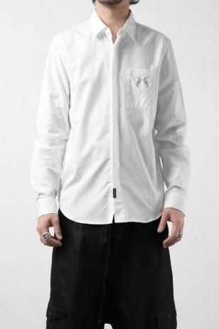 roarguns "CROSSGUN" SWAROVSKI CRYSTAL SWICHING COMBI PAPEL SHIRT (WHITE)