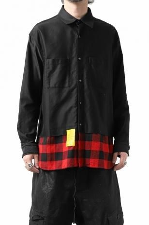 roarguns MILITARY MORE SKIN  BUFFALO CHECK SHIRT (BLACK x RED)