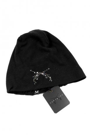 roarguns "MOSAIC CROSSGUN" SWAROVSKI CRYSTAL FREEDOM JERSEY KNIT CAP (BLACK)