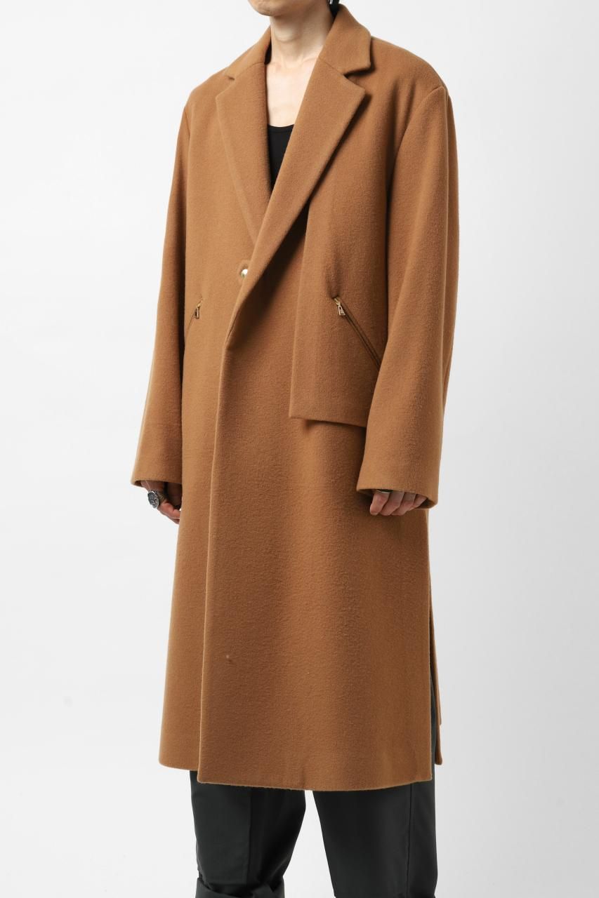 クルニ 20aw チェスターコート アシンメトリー あつ ゴールドファスナー 2