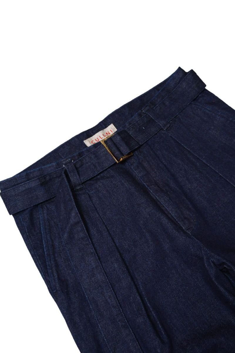 CULLNI クルニ 1TUCK BELTED DENIM PANTS クルニ クルニ 1TUCK BELTED DENIM PANTS