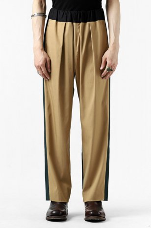 <img class='new_mark_img1' src='https://img.shop-pro.jp/img/new/icons20.gif' style='border:none;display:inline;margin:0px;padding:0px;width:auto;' />CULLNI TUCK STRAIGHT EASY TROUSERS / SOFT TWILL (TAN)