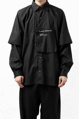 <img class='new_mark_img1' src='https://img.shop-pro.jp/img/new/icons20.gif' style='border:none;display:inline;margin:0px;padding:0px;width:auto;' />POLIQUANT Layered Coach Shirt (BLACK)