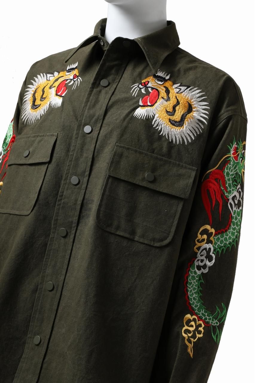 readymade ska shirts レディメイド　スカシャツ　サイズ3 READYMADE SKA SHIRT-JACKET (KHAKI GREEN) 商品ページ - K's