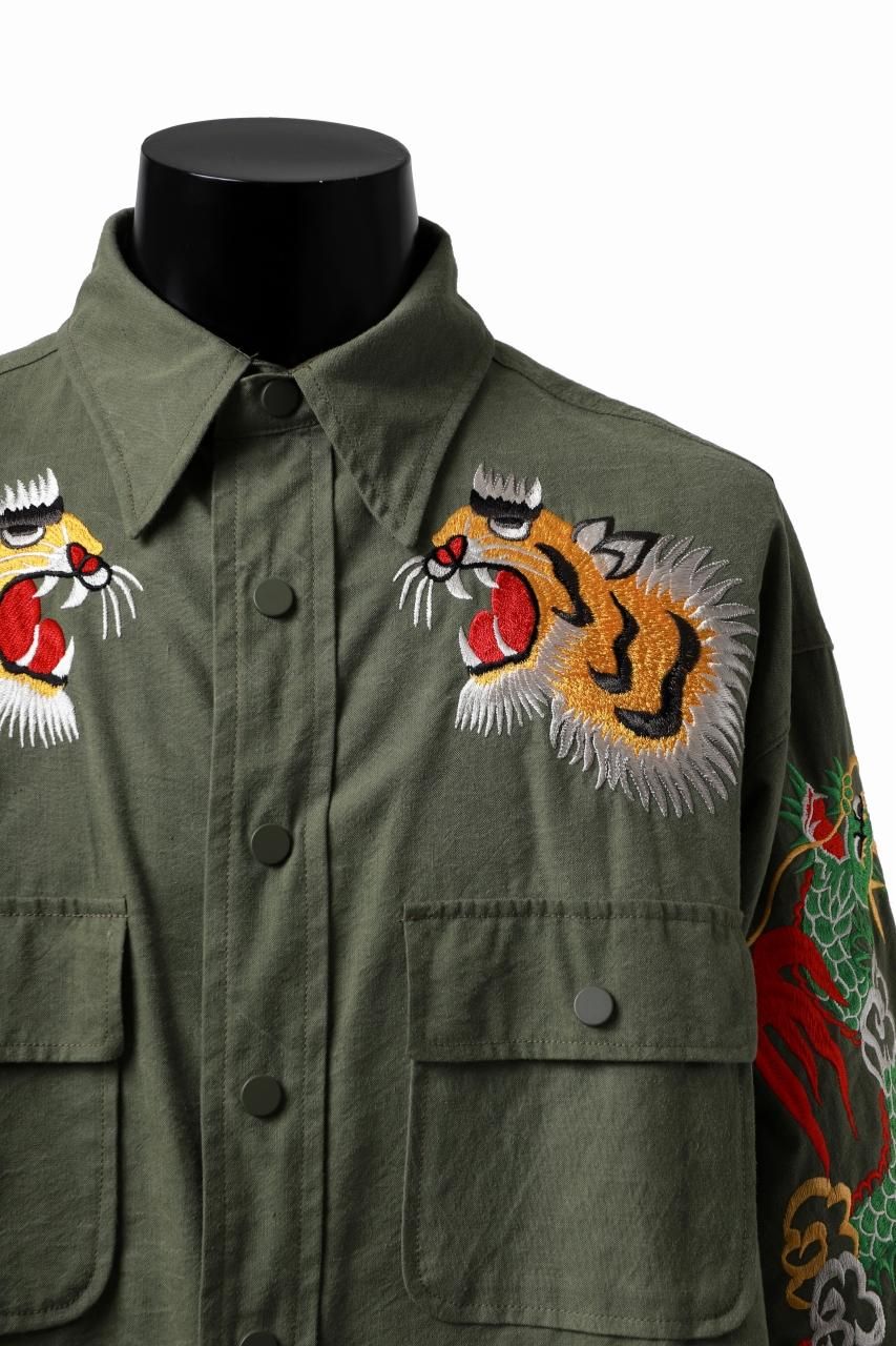 readymade ska shirts レディメイド　スカシャツ　サイズ3 READYMADE SKA SHIRT-JACKET (KHAKI GREEN) 商品ページ - K's