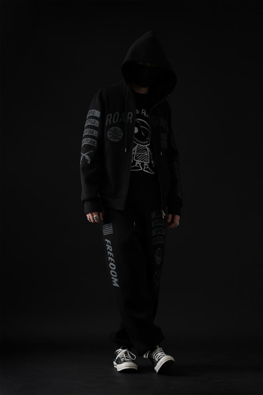 roarguns DOUBLE-CLOTH WAPPEN CUSTOM ZIPPER HOODIE (BLACK) 商品ページ - K's  Clothing ONLINE STORE